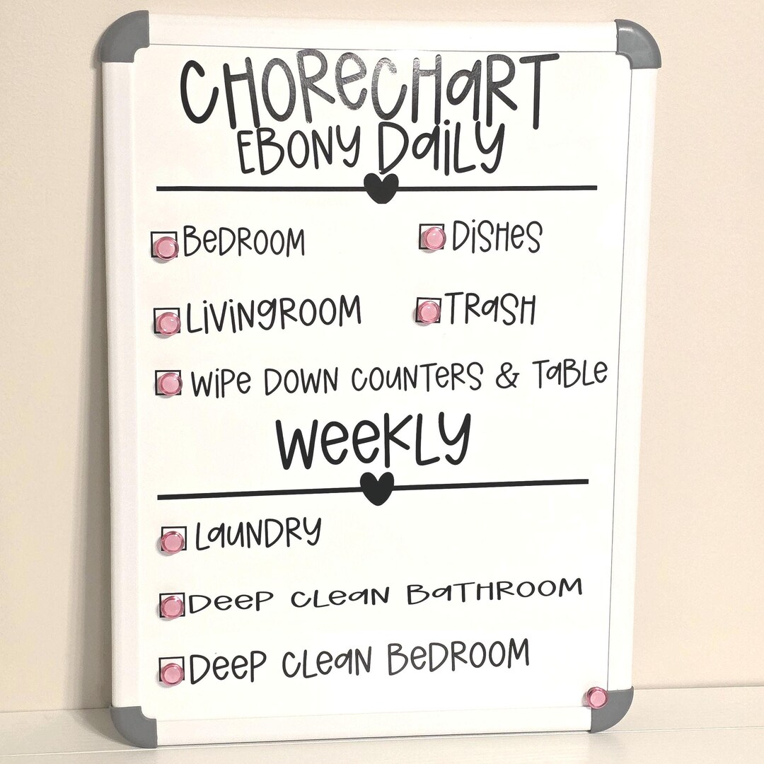 Custom Chore Chart With Magnets - Etsy
