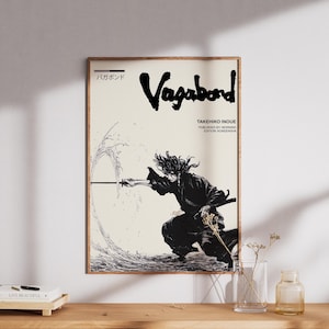 Colección Vagabundo - Póster minimalista de manga/anime de Water Swordman Musashi