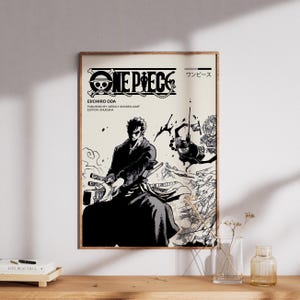 The Pirate Collection – Zoro Pirate Anime Poster Print, Japanese Artwork, Gift for Anime Fans, Vintage Minimalist Aesthetic.