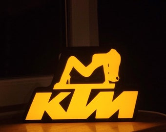 Luces LED KTM / Lámpara decorativa / Hogar / Garaje / Werkplek / Man Cave / Motorcross meisje / Cadeau voor hem
