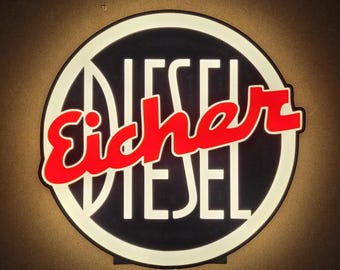 Lámpara de pared LED diésel Eicher con iluminación exterior