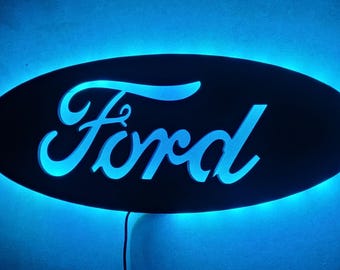 Ford ledverlichting / Wanddecoratielamp / Garaje / Mancave / Werkplek / Ford-logo