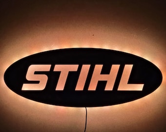 Lámpara LED STIHL / Wanddecoratielamp / Garaje/schuur/showroom / Stihl-logo