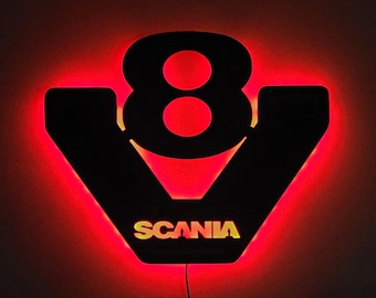 Plaque Lumineuse Camion Miroir Pour Fond De Cabine Stick Olivier ® 70x50cm - Dec