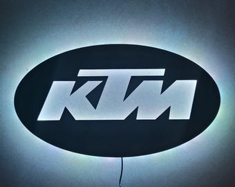 Lámpara de pared KTM con luces LED / luz brillante para aficionados al motocross