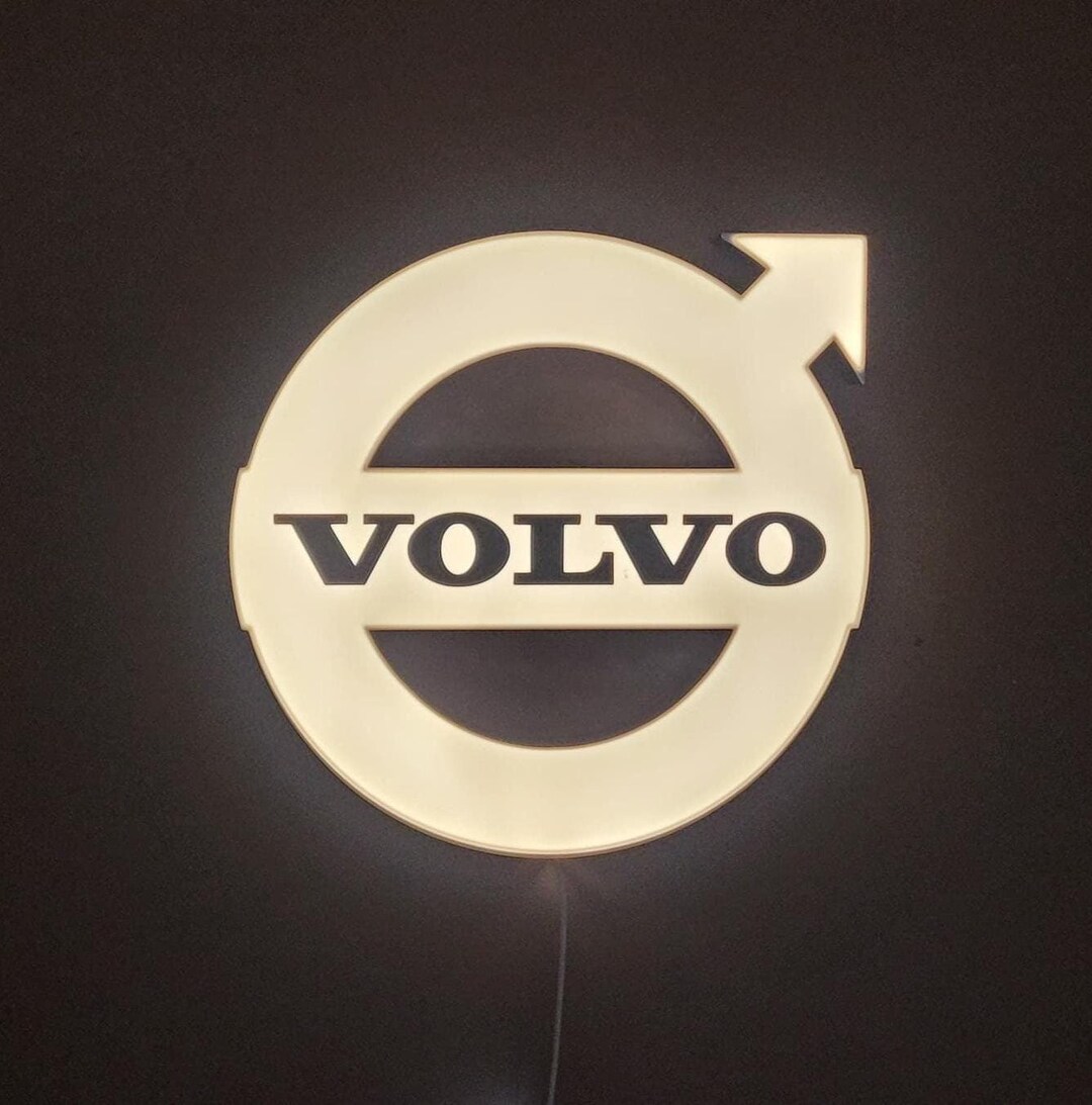Volvo Led Sign Volvo Led-wandlamp | Witte COB-LED | Sign-logo Volvo Cars - Etsy