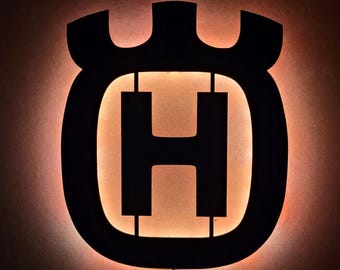 Husqvarna led-bord / Wanddecoratielamp / Veelkleurige gloed voor garage / werkplaats / mancave