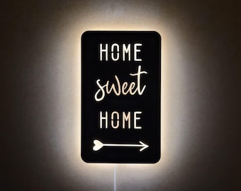 Lámpara colgante LED Home Sweet Home / Huisdecoratie