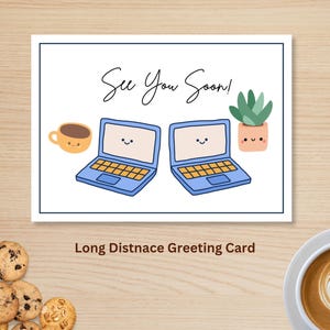 Niedliche Freundschaft Long Distanz Karte Instant Digital Download Printable!  Best BFF, Bestie Across the Miles, Kawaii Grußkarte für Sie oder Ihn