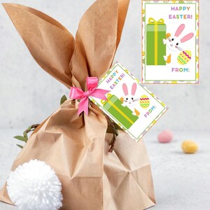 Lindas etiquetas para dulces de Pascua, lápiz y caramelo, etiquetas de regalo imprimibles (descarga digital)