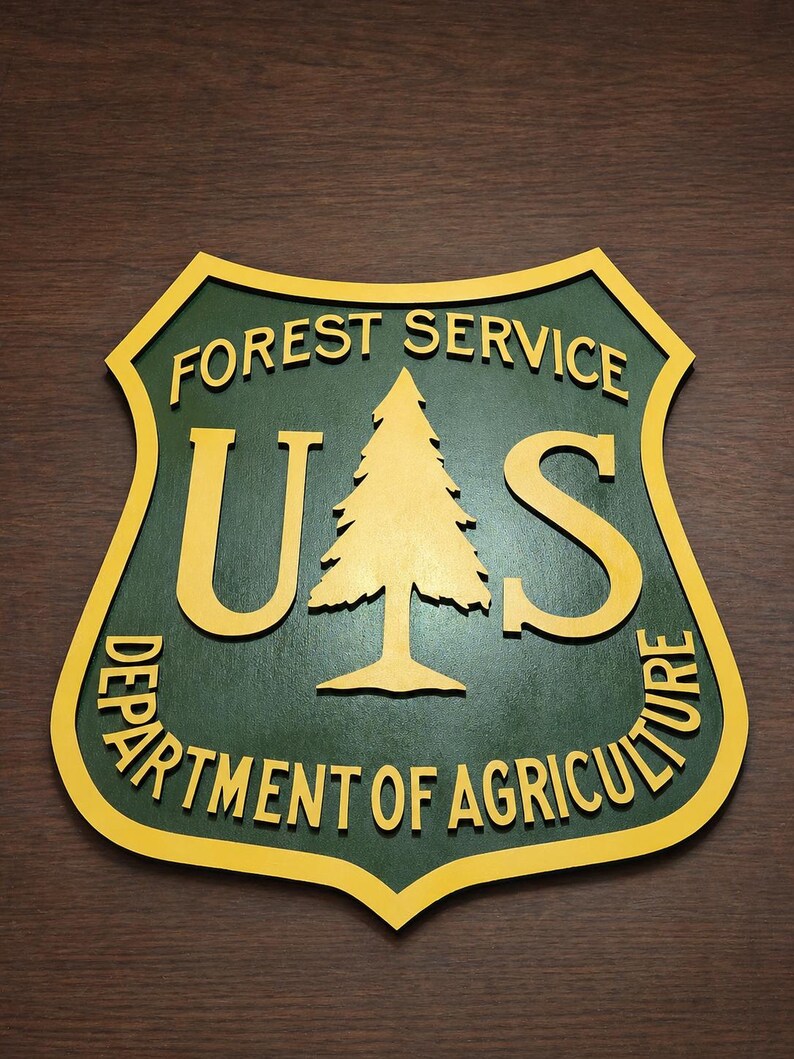 US Forest Service Ranger Wood Sign – Hand Painted Rustic Cabin Wall Art ...