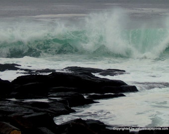 Lobster Cove  During A Hurricane Pass "Caribbean Blue" 5”x7” Photo matted print. Choice mat colors below.