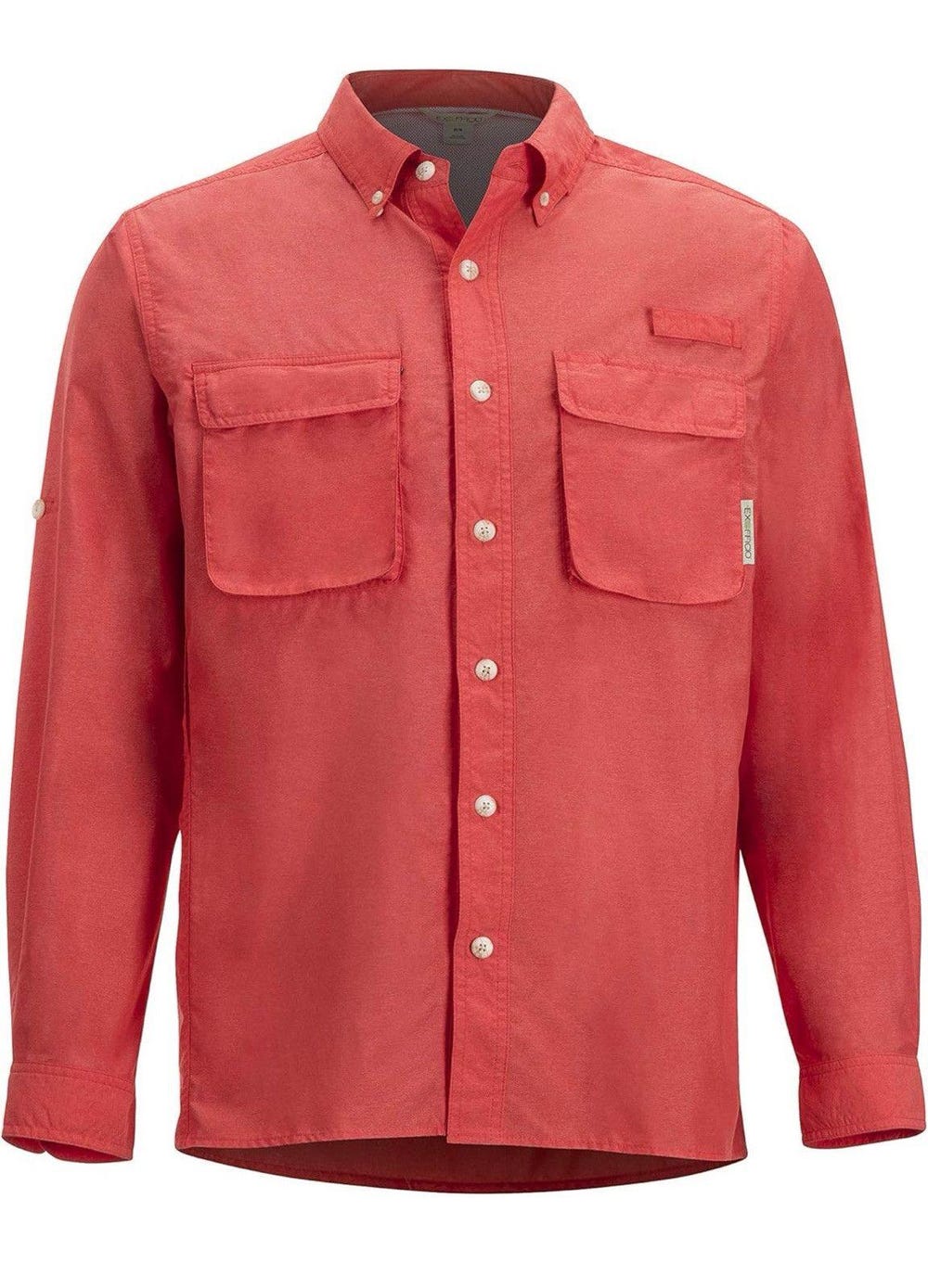 Exofficio Mens Air Strip Long Sleeve Button Up Gorpcore Shirt Xl Burnt Sienna