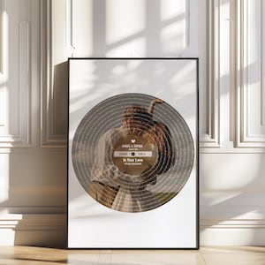 Letras personalizadas impressas, música da primeira dança, música de casamento, aniversário de papel, presente para casais, presente de aniversário