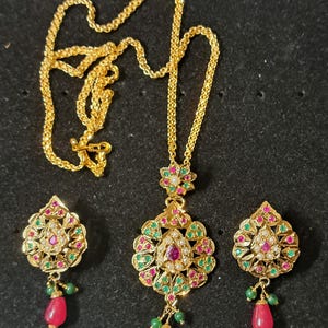 Handmade Punjabi Jadau Pendent set