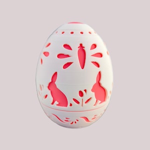 3D Printed Easter Egg Treat Box: Bunny & Carrot Design