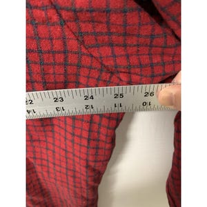 Vintage Pendleton Shirt Mens XL Red Plaid Wool Flannel Elbow Patch Made In USA image 9