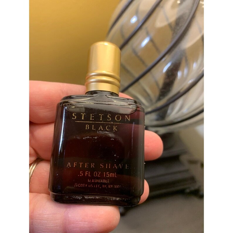 Vintage Coty STETSON Rich Suede & Black After Shave MINI Travel Size 0.5 Oz image 5