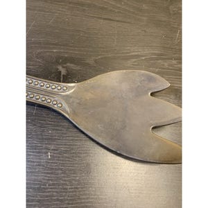 Wilton Armetale "Flutes and Pearls" Large Salad Serving Fork & Spoon Silver image 10