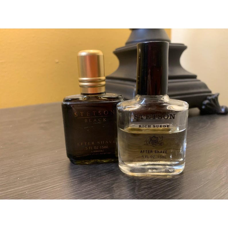 Vintage Coty STETSON Rich Suede & Black After Shave MINI Travel Size 0.5 Oz image 7