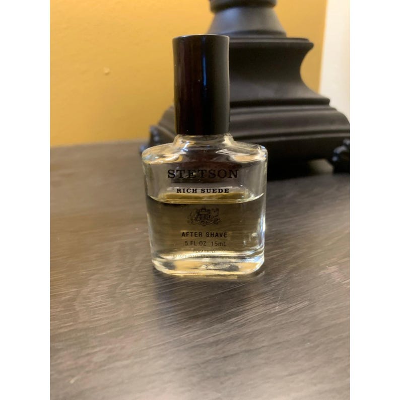 Vintage Coty STETSON Rich Suede & Black After Shave MINI Travel Size 0.5 Oz image 4