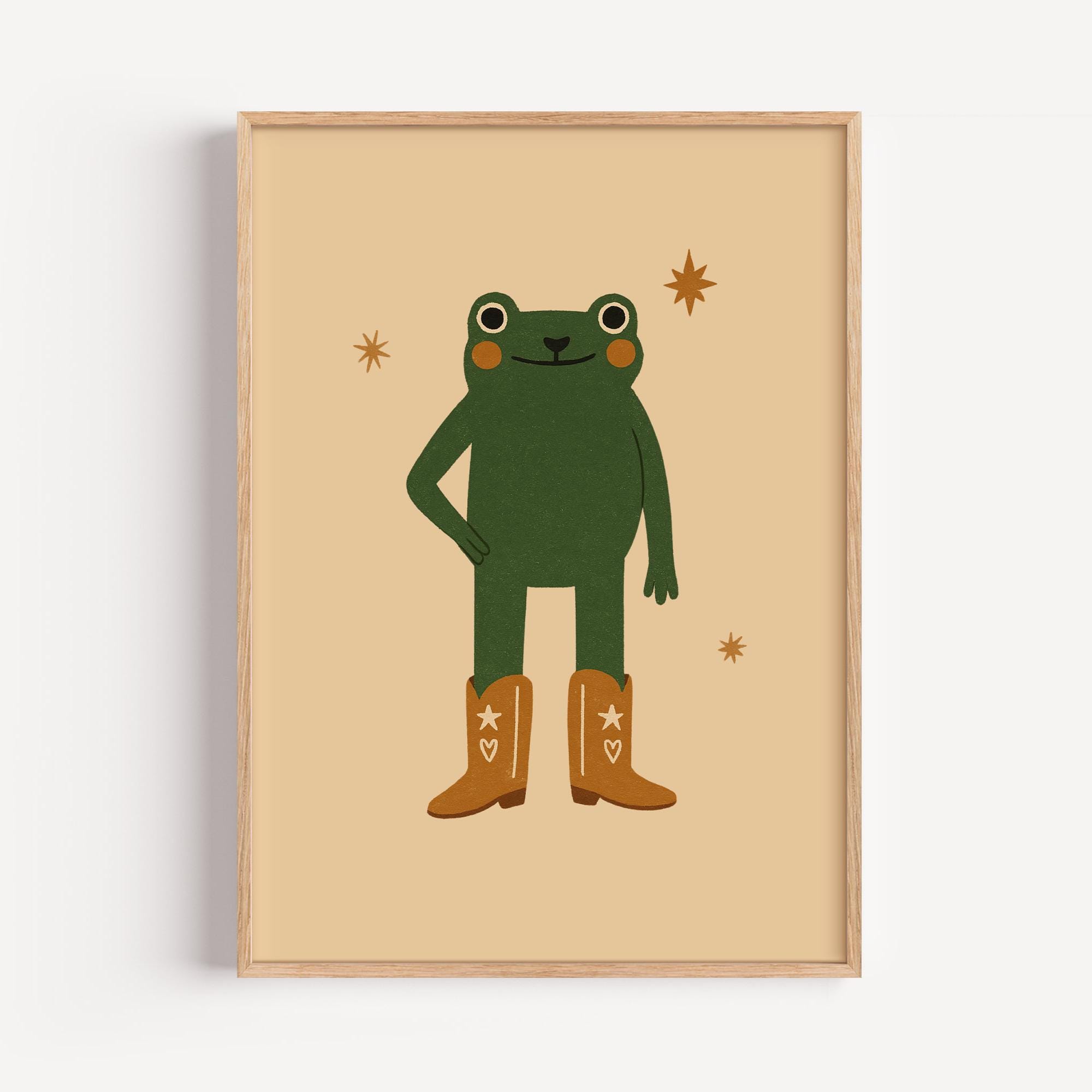 Rana divertente ritratto eccentrico stampa artistica poster immagine da parete animali vestiti con abiti da persone vintage A4 A3 A2 A1 STAMPATO IN QUALSIASI FORMATO - Italia