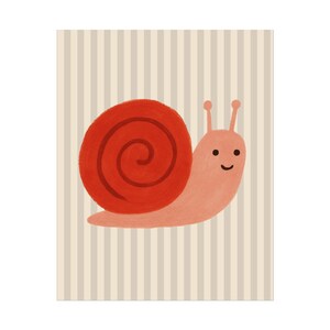 Estampado de caracol feliz: arte animal caprichoso, colores suaves. imagen 5
