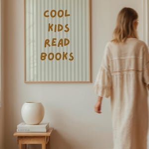 Art mural numérique cool pour les enfants lisant des livres | Impression citation de lecture pour chambre d'enfant et de bébé | Décoration de coin bibliothèque pour salle de jeux | Téléchargement instantané