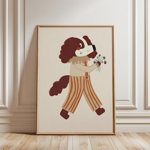 Whimsical Dog Print: Playful Nursery Wall Art (Digital Download)