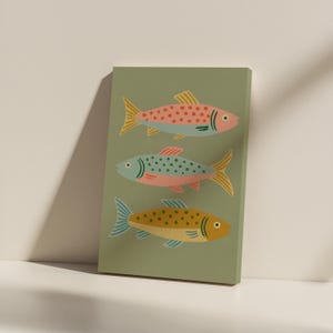 Colorful Fish Rolled Poster – Playful Ocean-Inspired Wall Art for Nursery, Kids Room, or Playroom | Unframed Sea Life Print