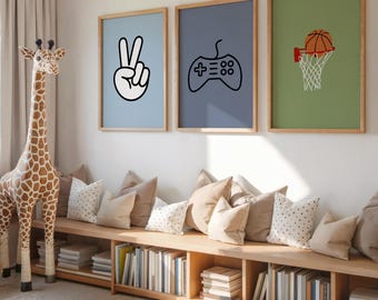 Peace Sign Art Print for Kids Room - Modern Nursery Decor (Digital Download)