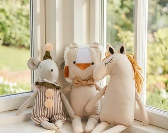 Knuffel leeuw | Zachte knuffel | Neutrale kinderkamer inrichting peuterbedje