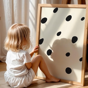 Dalmatian Print Digital Print - Minimalist Black and White Abstract Spots Decor - Modern Wall Art