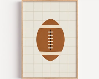 Lámina de fútbol para habitación infantil - Decoración deportiva moderna (descarga digital)