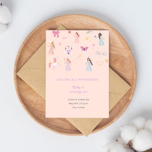 Whimsical Princess Party Invite • Editable Canva Birthday Template for Girls image 6