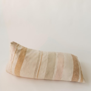 Pastel Stripe Kids Floor Cushion | Handwoven Cotton Lounger | Scandinavian Nursery Boho Decor