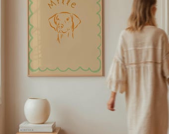 Custom Dog Art Print - Personalized Pet Portrait - Digital Download