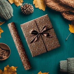 Urlaub Lebkuchenhaus Geschenkpapiere, festliche Weihnachtsgeschenkpapier, rote und braune Zuckerstange Verpackung, Dekoration Lieferungen,