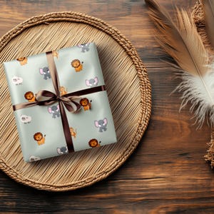 Animal Wrapping Papers, zoo animal gift wrap, Fun Gift Wrap, Playful Wrapping Paper, Gift Packaging, Birthday Wrapping Paper, Present Wrap