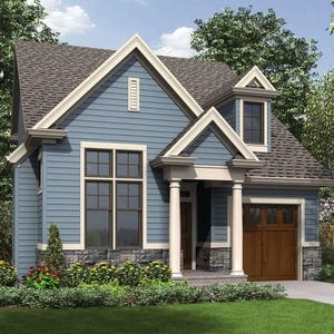 Craftsman House Plan 1765 | 1,454 Sq. Ft. | 3 Bed, 2.5 Bath | Complete Construction Drawings | 5 Printed Blueprints Set - PDF/CAD Available
