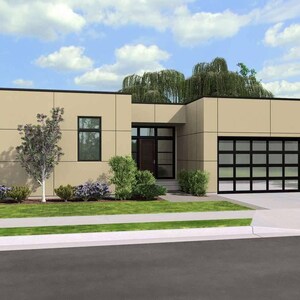 Modern House Plan 1712 | 1,915 Sq. Ft. | 3 Bed, 2.5 Bath | Complete Construction Drawings | 5 Printed Blueprint Sets - PDF Available