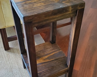 Handmade Wooden End Table / Plant Stand/ Small Accent Table
