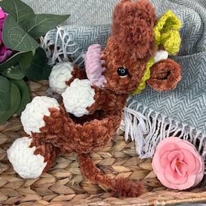 Ready-to-Ship: Highland Cow Snuggler with headband