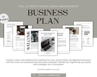 The Ultimate Social Media Manager Minimalist Business Plan Template