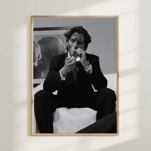 Patrick Bateman Poster – American Psycho Wandkunst, Schwarz & Weiß Kultfilm Druck Poster