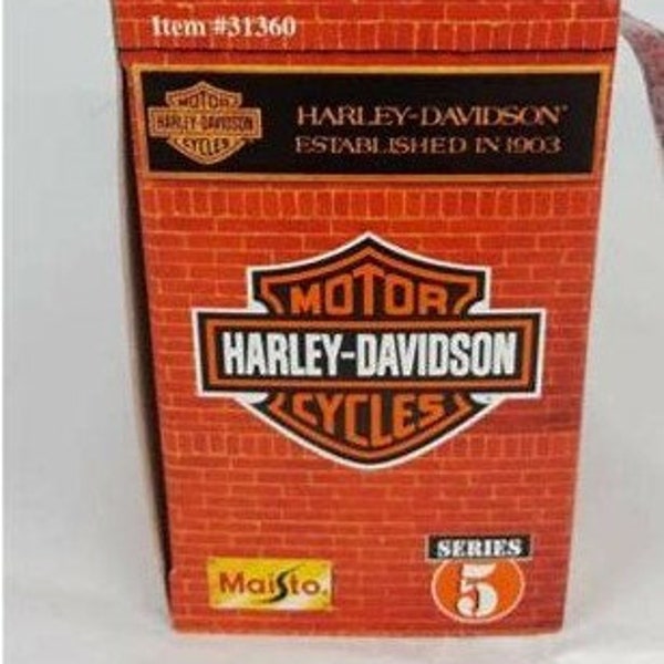 Vintage Harley Davidson 1:18 scale series 5 motorcycle 1948 #31360 box damage