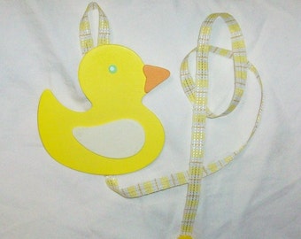yellow duck barrette bow hair accessories holder storage organizer handmade