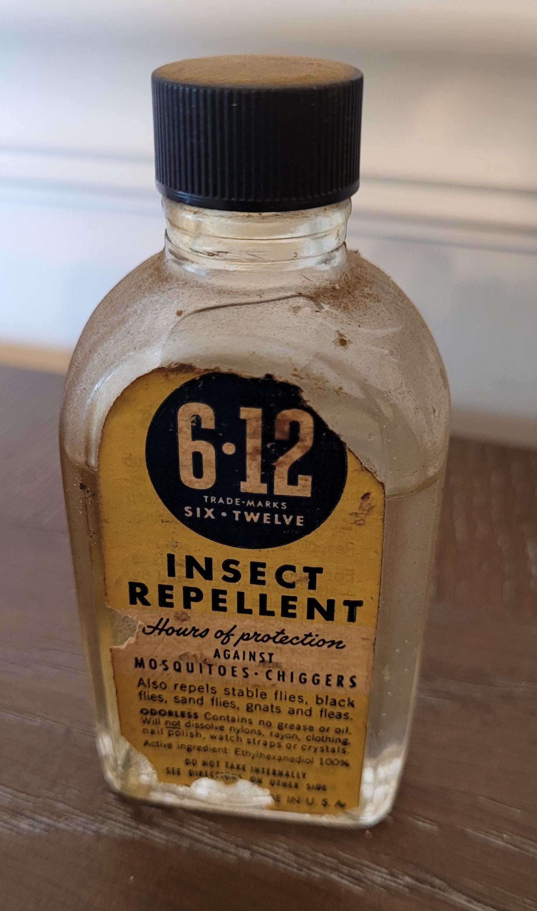 Vintage Bottle of 6-12 Insect Repellent 1950s - Etsy
