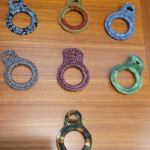 Varigated Knob Towel Rings (2of2ads) for Hanging A Regular Towel On  A Cabinet Knob For Housewarming Gift