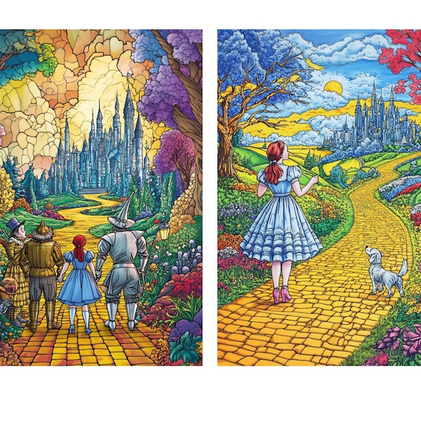 Papel de arroz para decoupage El Mago de Oz Dorothy León El Hombre de Hojalata Ciudad Esmeralda Paquete de 3 hojas n.° 69, Papel de arroz tamaño carta